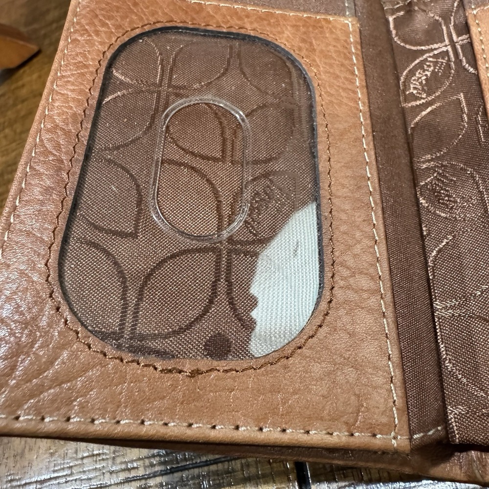Fossil Hanover Leather Wallet Trifold Brown Cards Coins Money Snap Zipper‎ - Picture 12 of 16